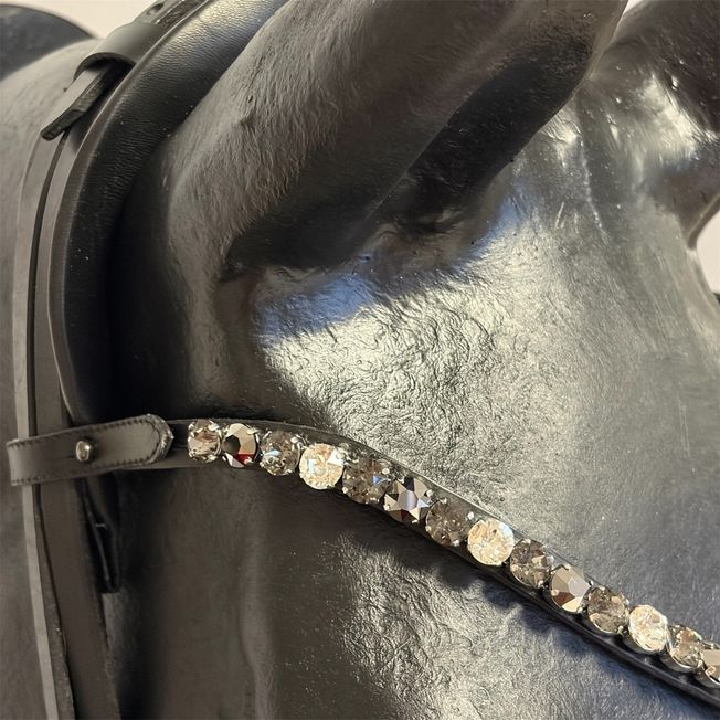 🖤✨ Handgefertigte Trense aus weichem Leder mit Rochenimitat