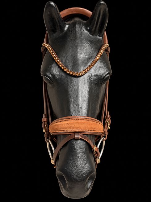 Exklusive handgefertigte Trense – Eleganz in Cognac & Braun ✨