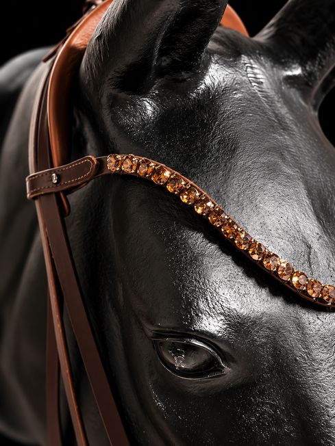 Exklusive handgefertigte Trense – Eleganz in Cognac & Braun ✨